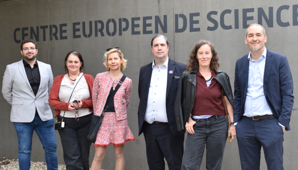 Julie Lamandé, Guillaume Chapuisat, from VivaTech, and Cécile Marter, grom the Région Grand Est, were visiting CESQ on 28th of April 2026