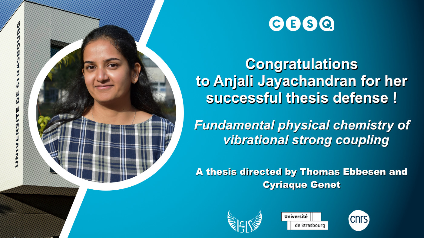 Congratulations to Anjali Jayachandran for the successful defense of her PhD thesis